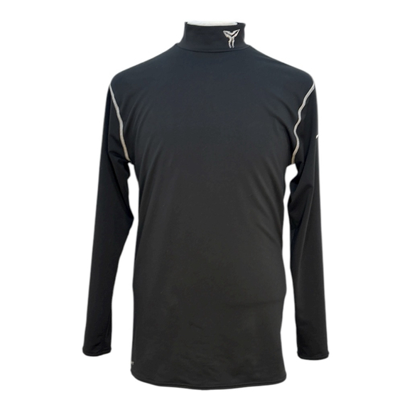 Nike Pro Men's XXL Kobe Long Sleeve Shirt Dri Fit Black Mock Neck Y2K Golf - Picture 1 of 9